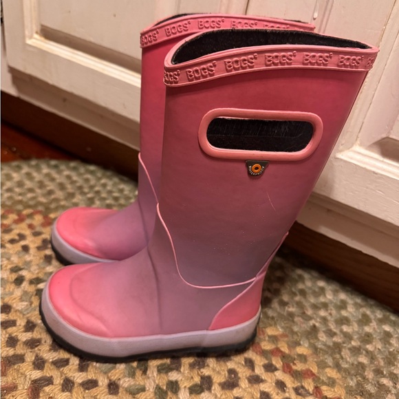 Bogs Kids Black Rain & Snow Boots pink ombre size toddler 10 - Picture 1 of 5